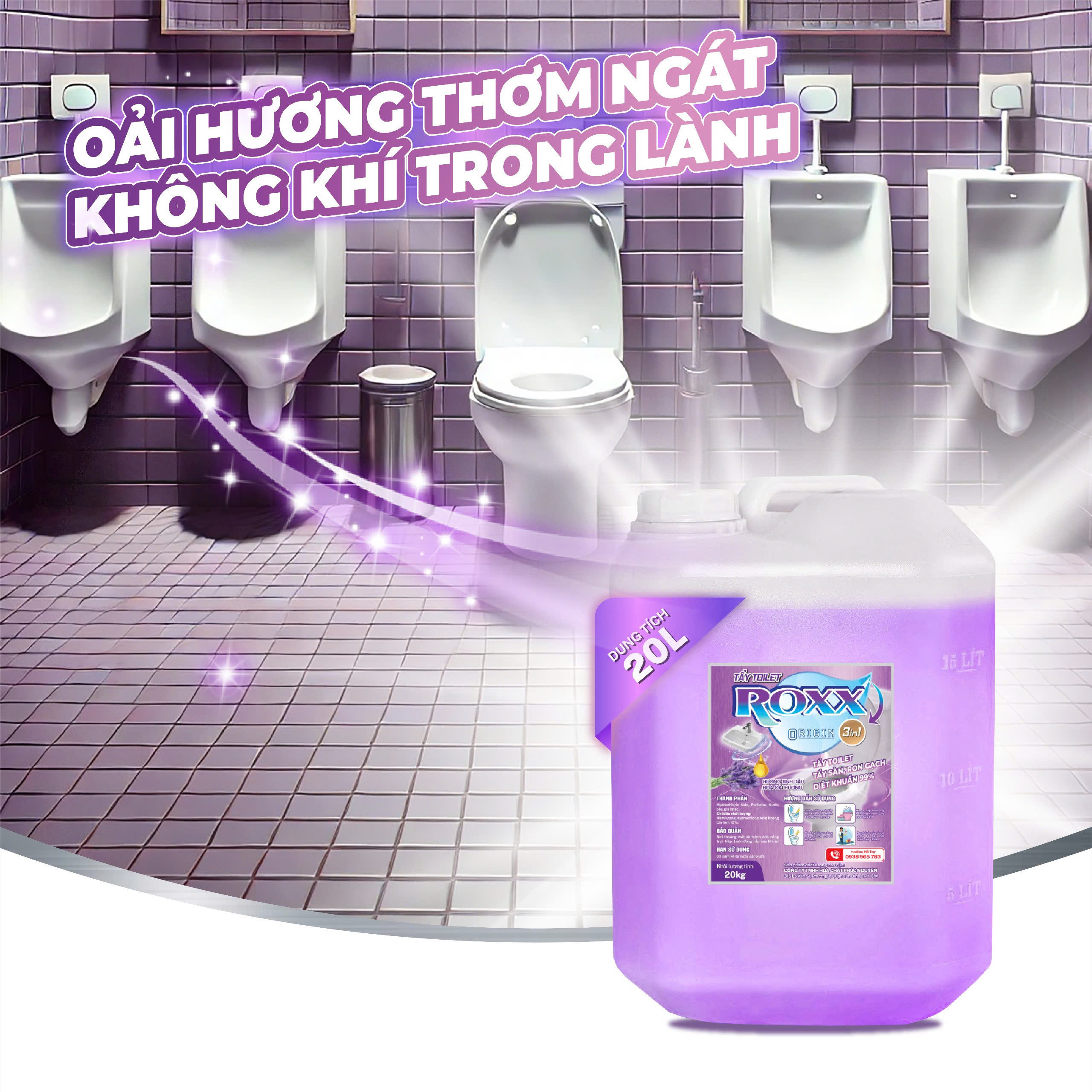 Nước tẩy toilet ROXX Hương Hoa Oải Hương